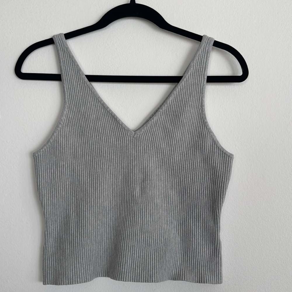 House of Harlow Grey Ribbed tank top size medium